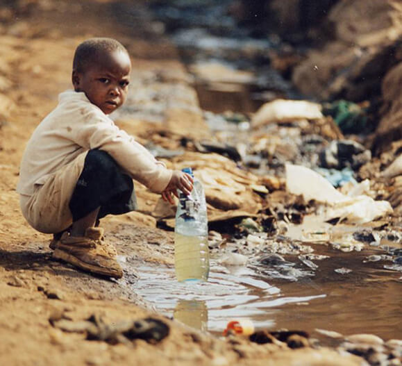 Clean drinking water and proper sanitation; Conclusion meets crisis solution.